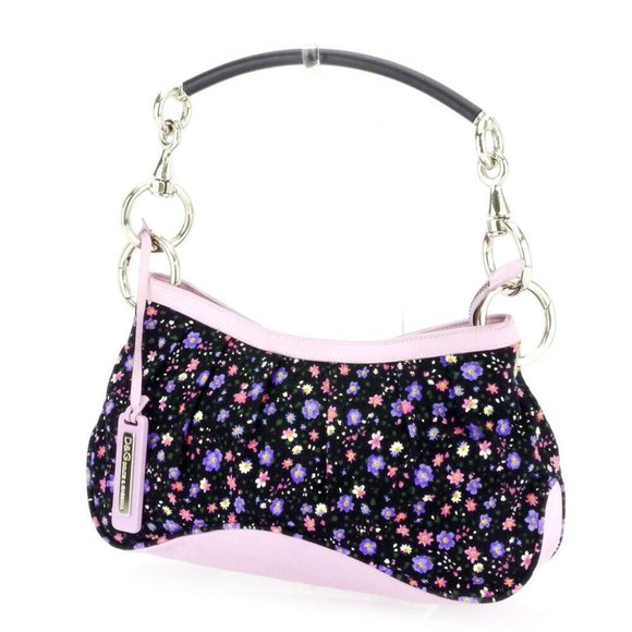 AUTH DOLCE & GABBANA handbag flower pattern-based canvas leather - Picture 1 of 7